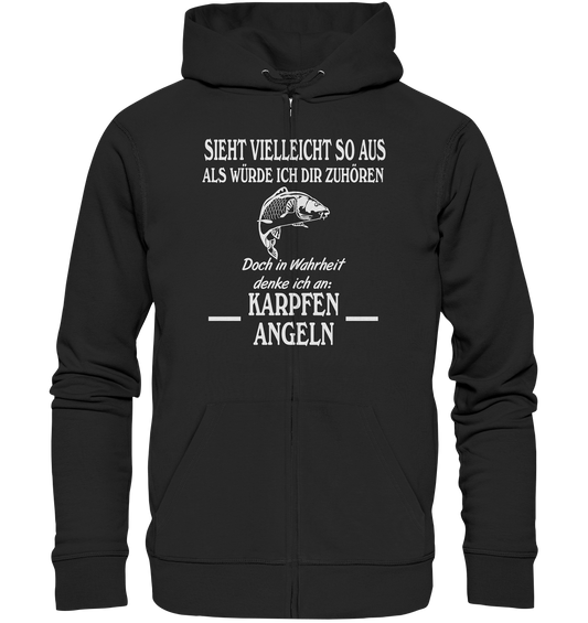 Denke an Karpfen angeln - Organic Zipper