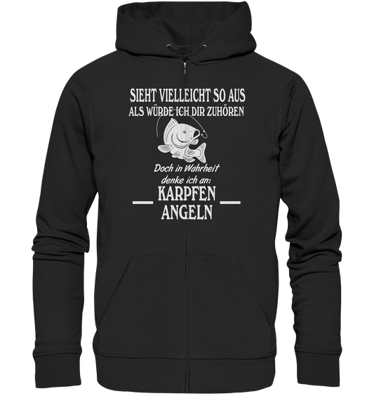 Denke an Karpfen angeln - Organic Zipper