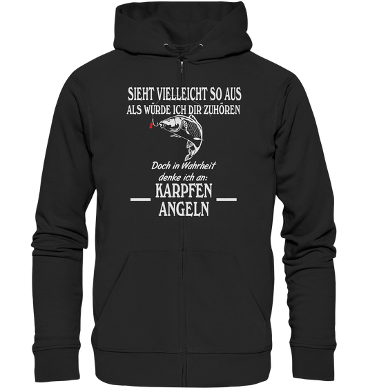 Denke an Karpfen angeln - Organic Zipper