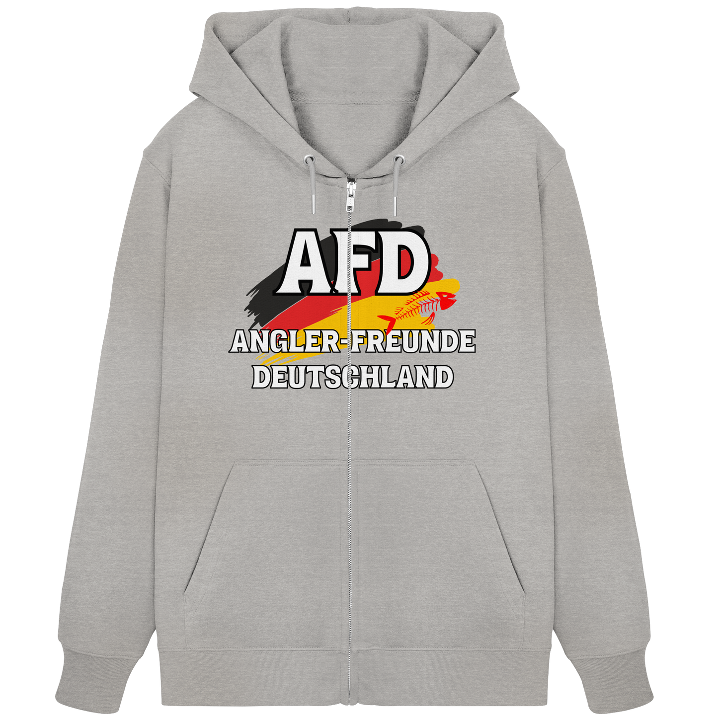 AFD Angler-Freunde Deutschland -  für Angler Fischerei Hobby Männer Angelsport Karpfen Raubfisch Wels Waller Zielfisch Angeln - Organic Zipper
