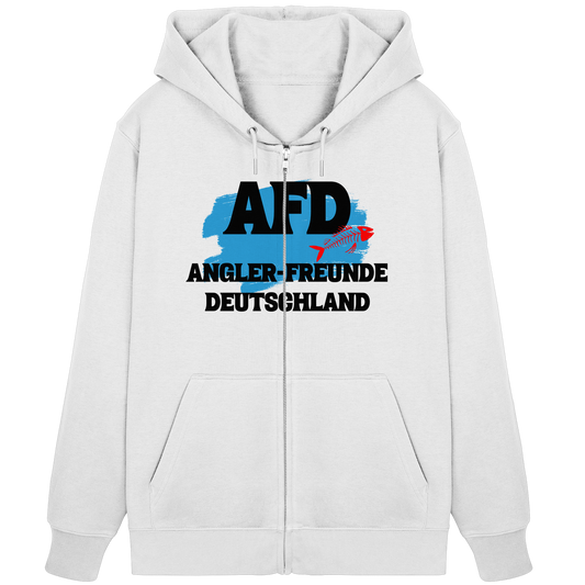 AFD Angel-Freunde Deutschland -  für Angler Fischerei Hobby Männer Angelsport Karpfen Raubfisch Wels Waller Zielfisch - Organic Zipper