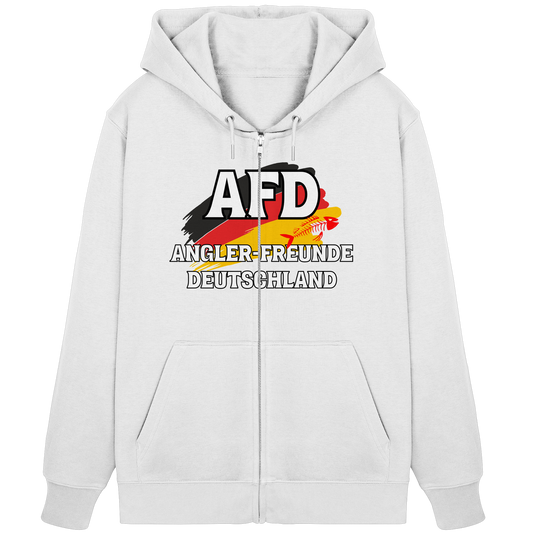 AFD Angler-Freunde Deutschland -  für Angler Fischerei Hobby Männer Angelsport Karpfen Raubfisch Wels Waller Zielfisch Angeln - Organic Zipper