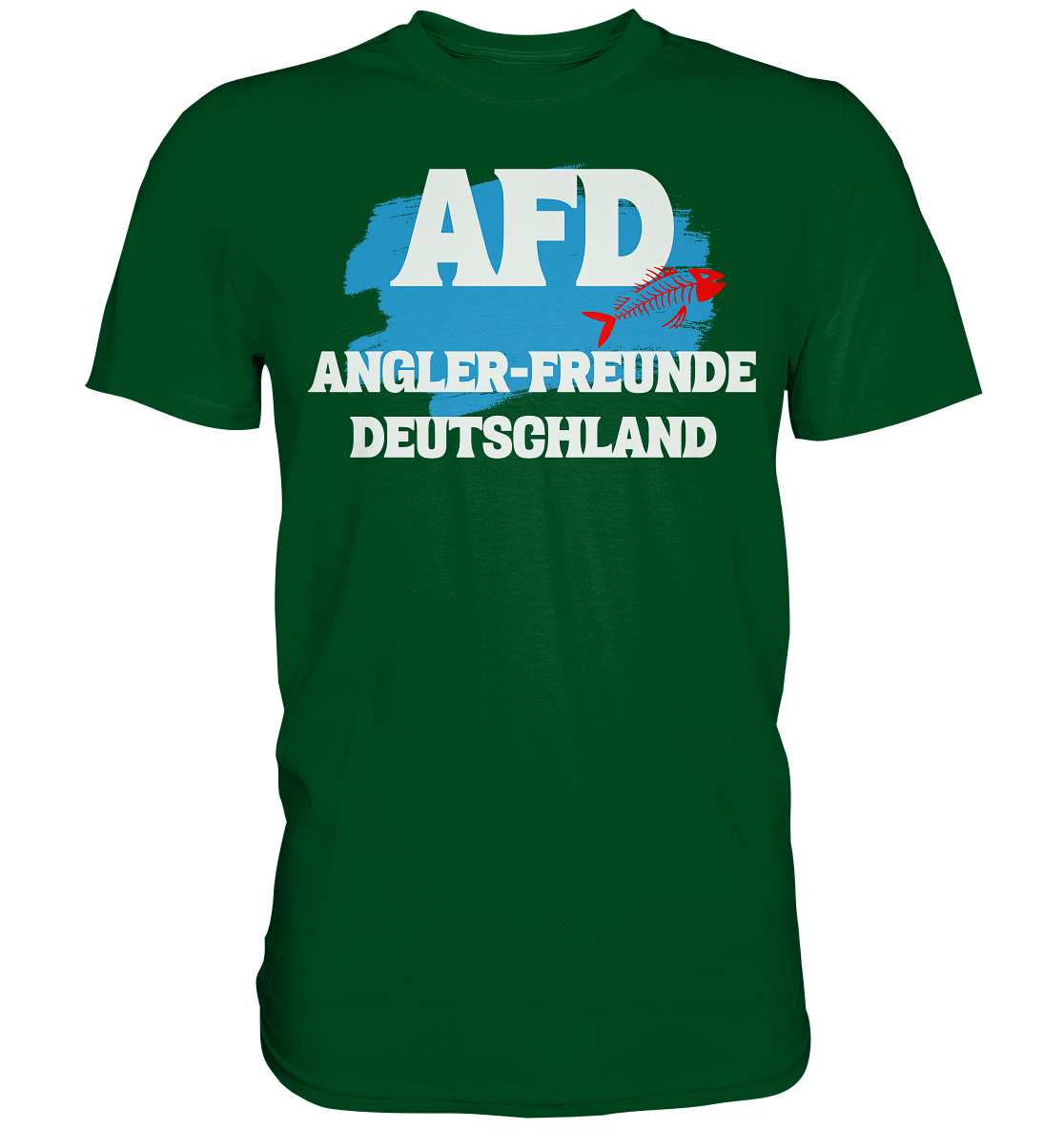 AFD Angler-Freunde Deutschland -  für Angler Fischerei Hobby Männer Angelsport Karpfen Raubfisch Wels Waller Zielfisch Angeln - Premium Shirt