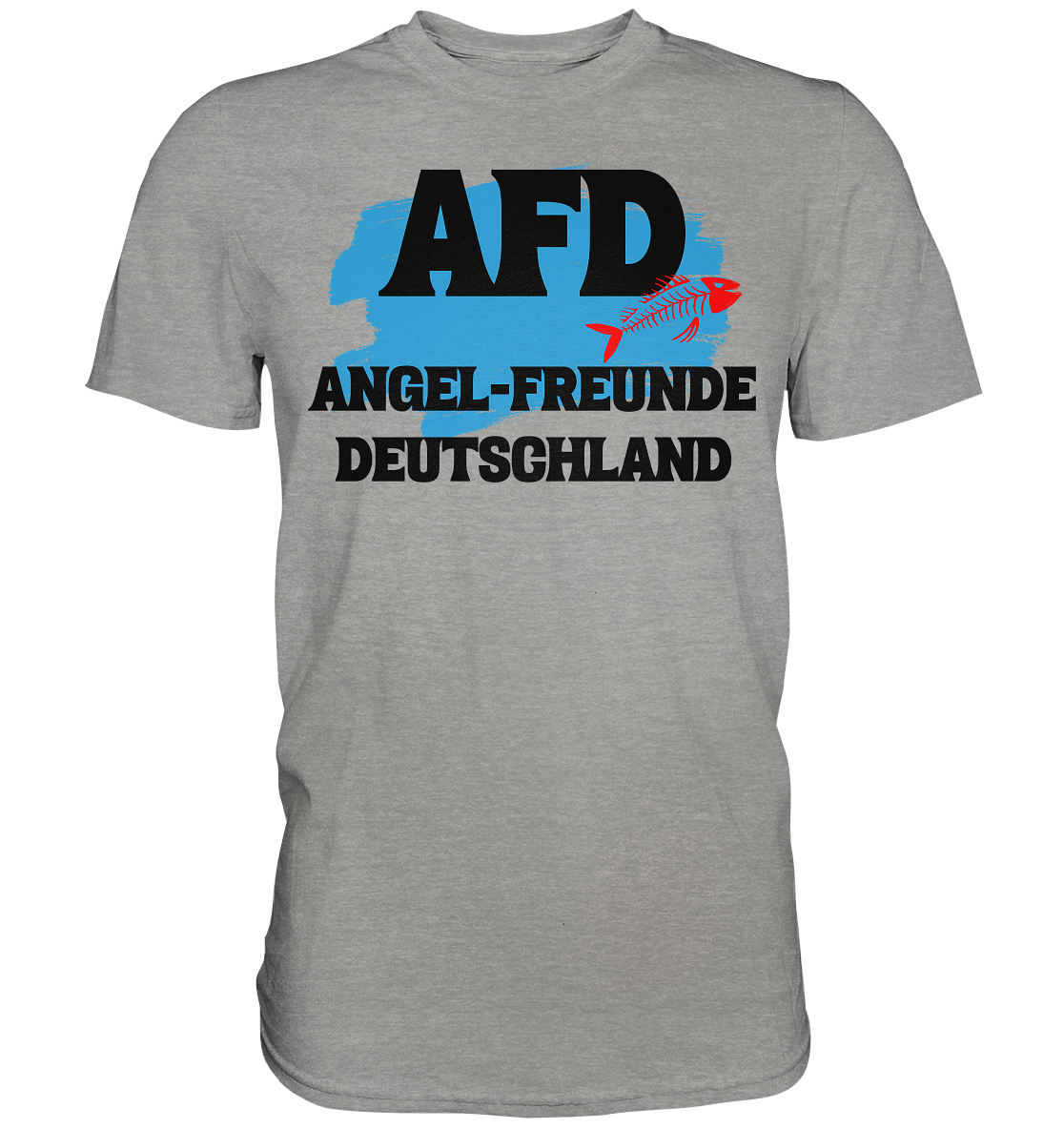AFD Angel-Freunde Deutschland -  für Angler Fischerei Hobby Männer Angelsport Karpfen Raubfisch Wels Waller Zielfisch - Premium Shirt