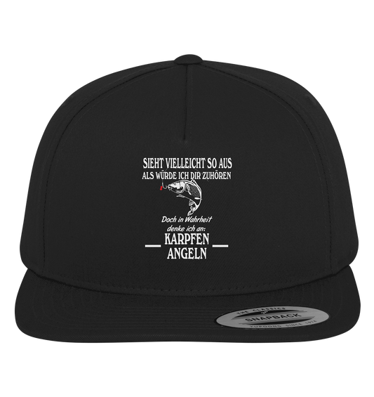 Denke an Karpfen angeln - Premium Snapback