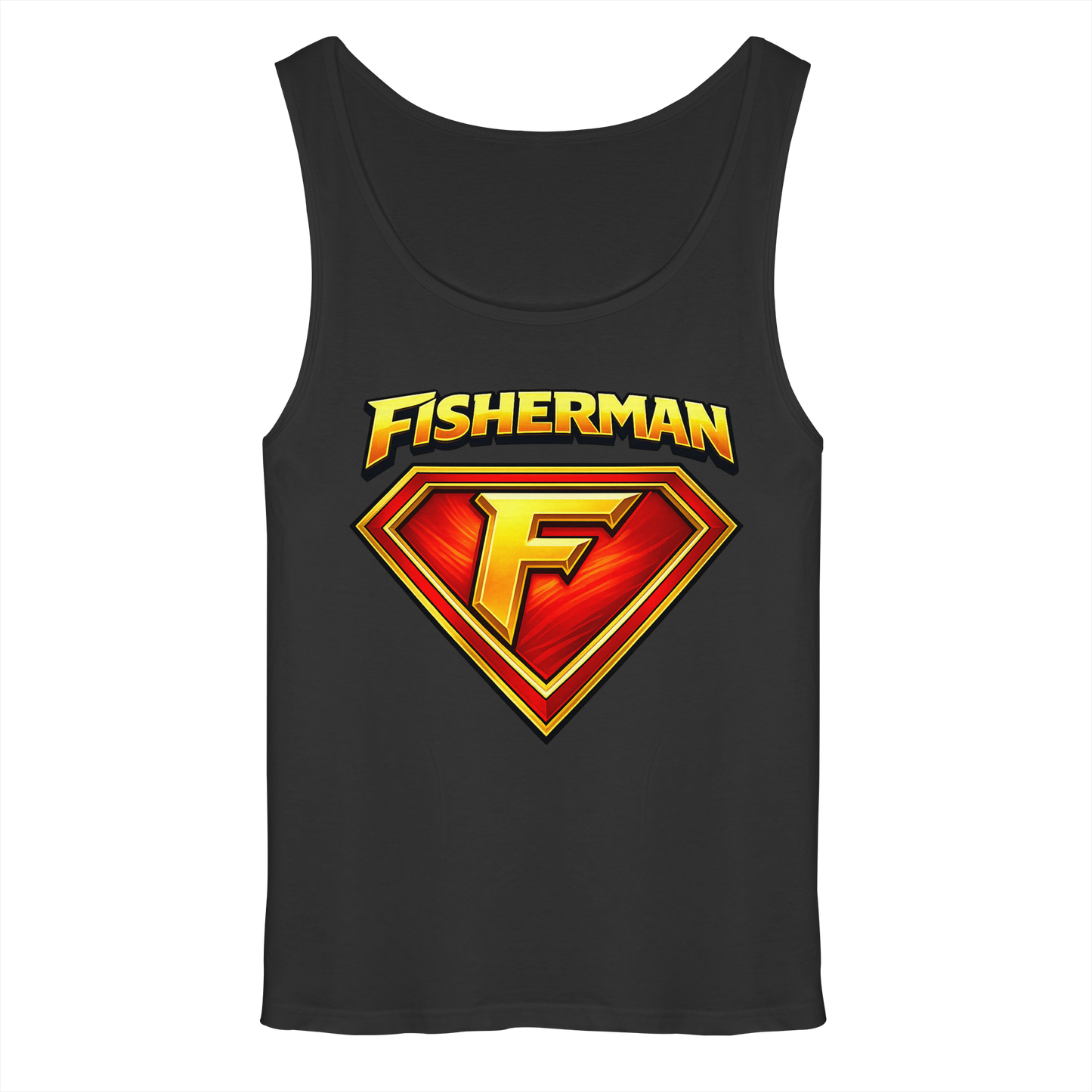 Fisherman Angler Tanktop Muskelshirt – Lustige Superheld Parodie Fishing
