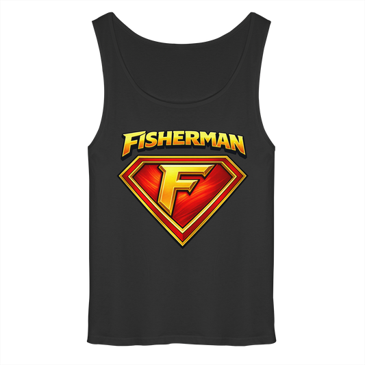 Fisherman Angler Tanktop Muskelshirt – Lustige Superheld Parodie Fishing