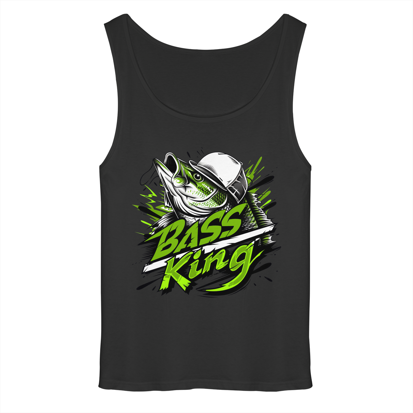 Bass King Tank-Top Barsch Schwarzbarsch Angler Fishing Raubfisch Angeln