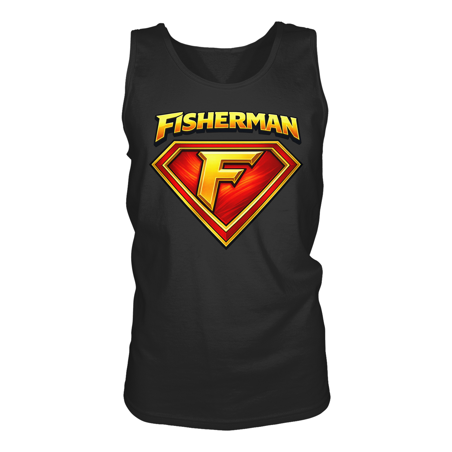 Fisherman Angler Tanktop Muskelshirt – Lustige Superheld Parodie Fishing
