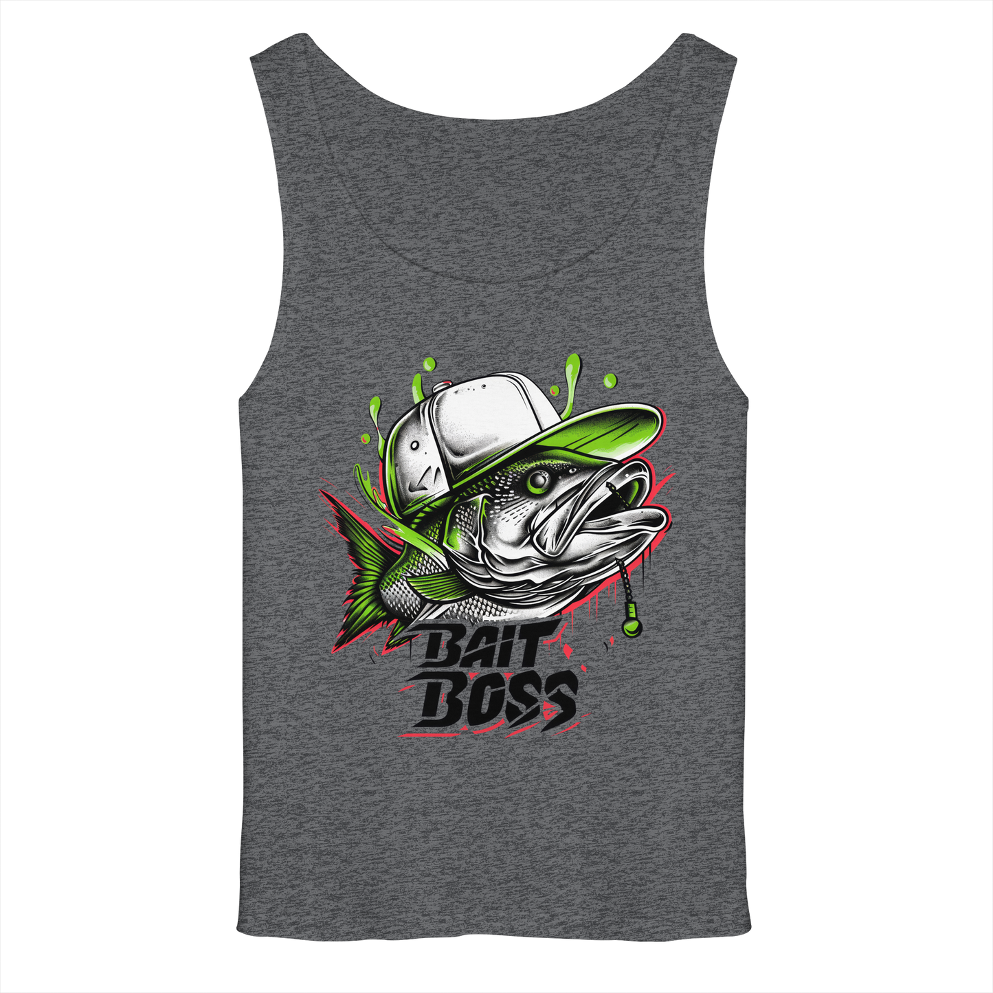 Bait Boss Muskelshirt – Angler Tank-Top Fishing Bass Barsch Köder Angeln