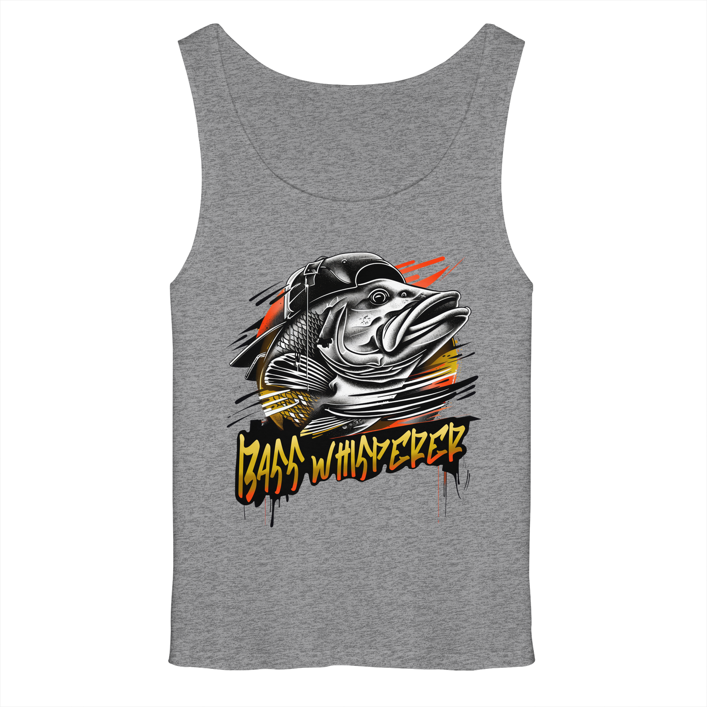 Bass Whisperer Tank-Top Muskelshirt Barsch Angler Fishing Raubfisch Angeln