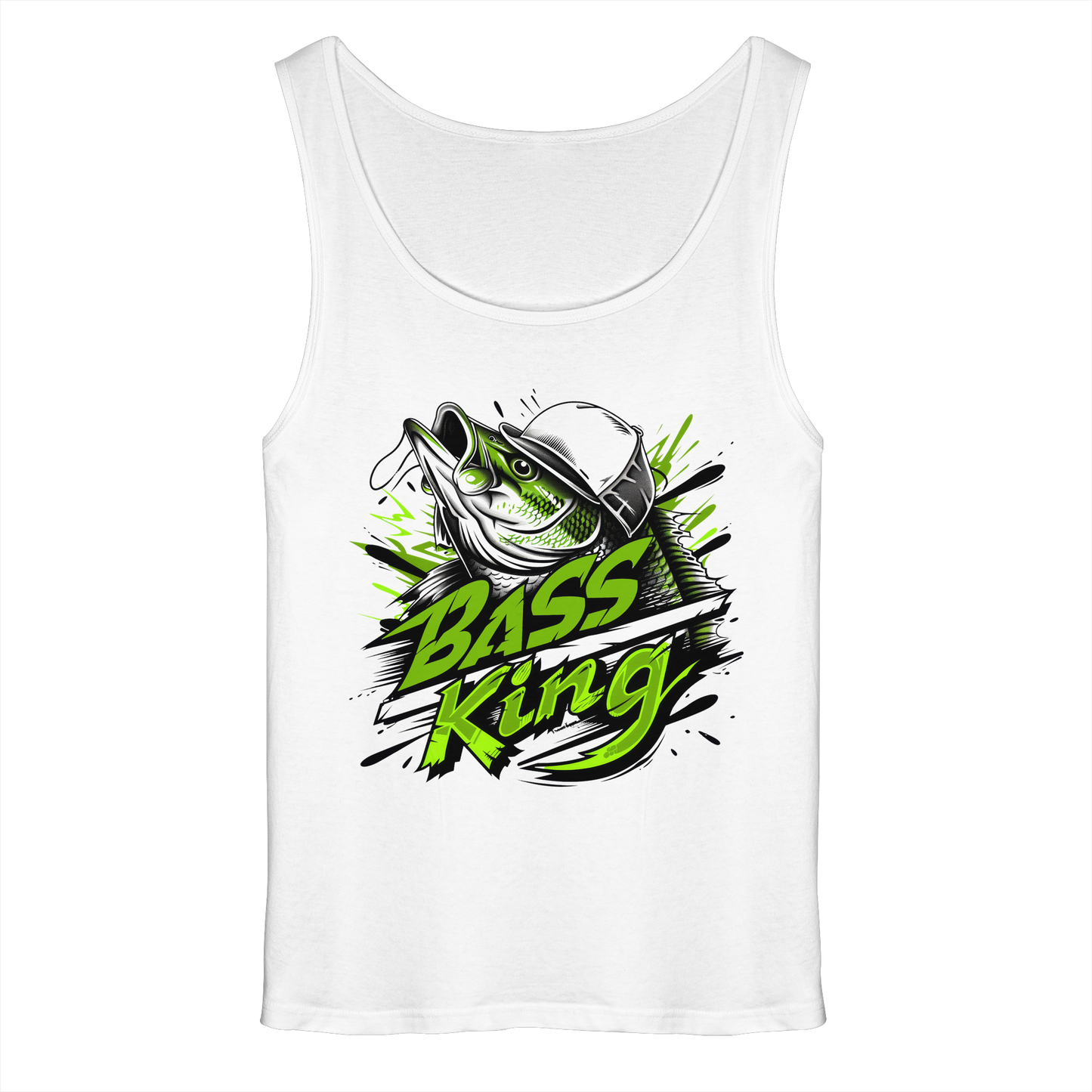 Bass King Tank-Top Barsch Schwarzbarsch Angler Fishing Raubfisch Angeln