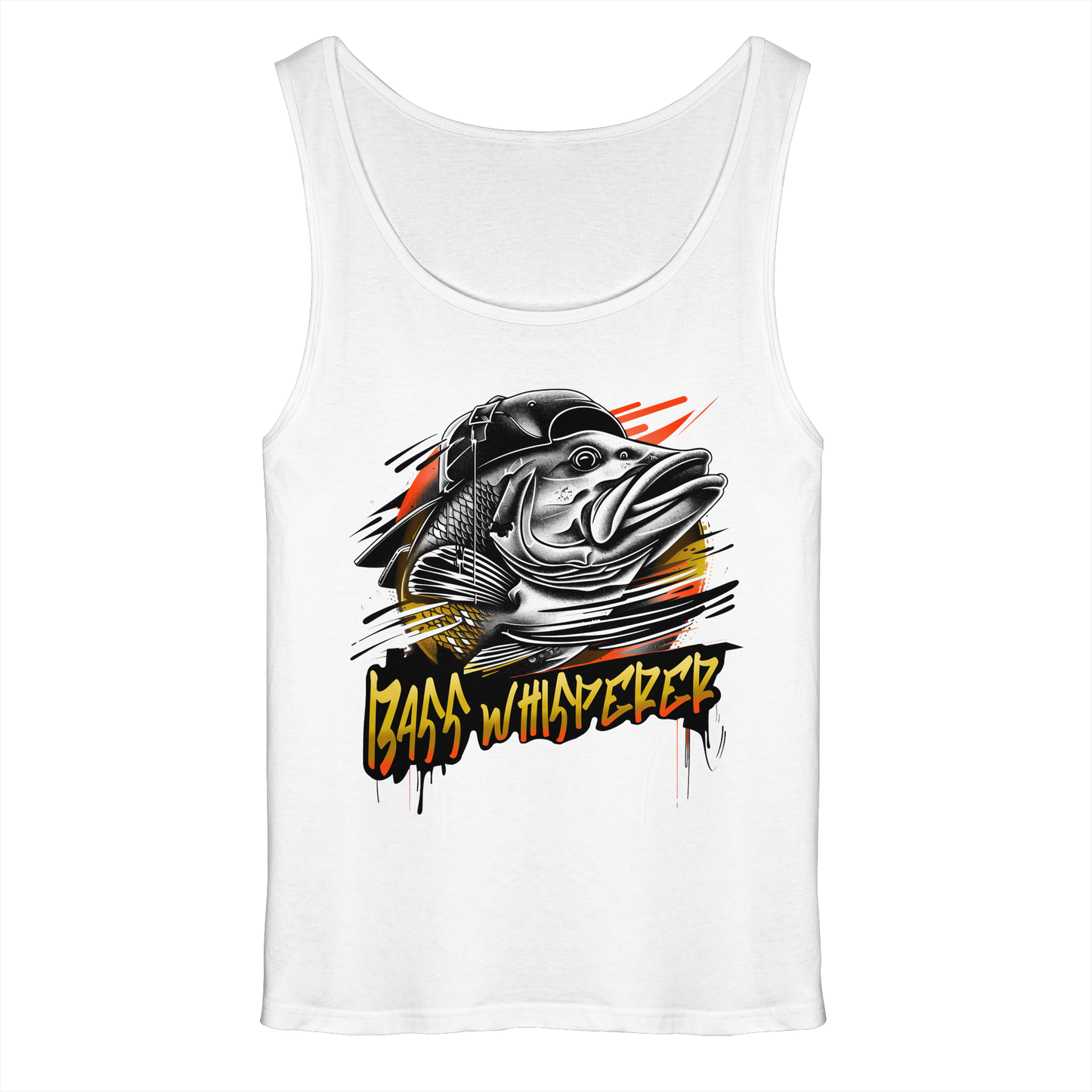 Bass Whisperer Tank-Top Muskelshirt Barsch Angler Fishing Raubfisch Angeln