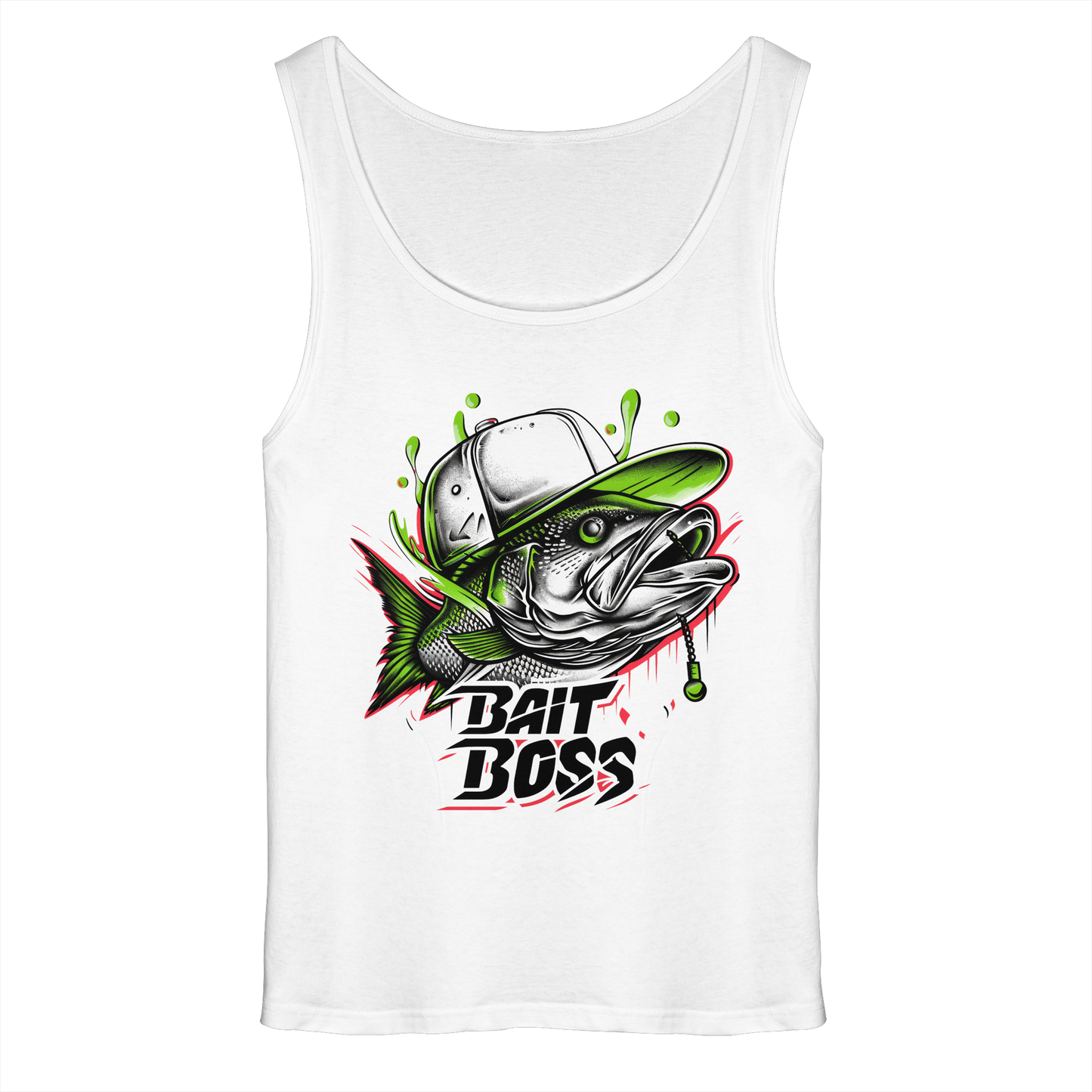 Bait Boss Muskelshirt – Angler Tank-Top Fishing Bass Barsch Köder Angeln