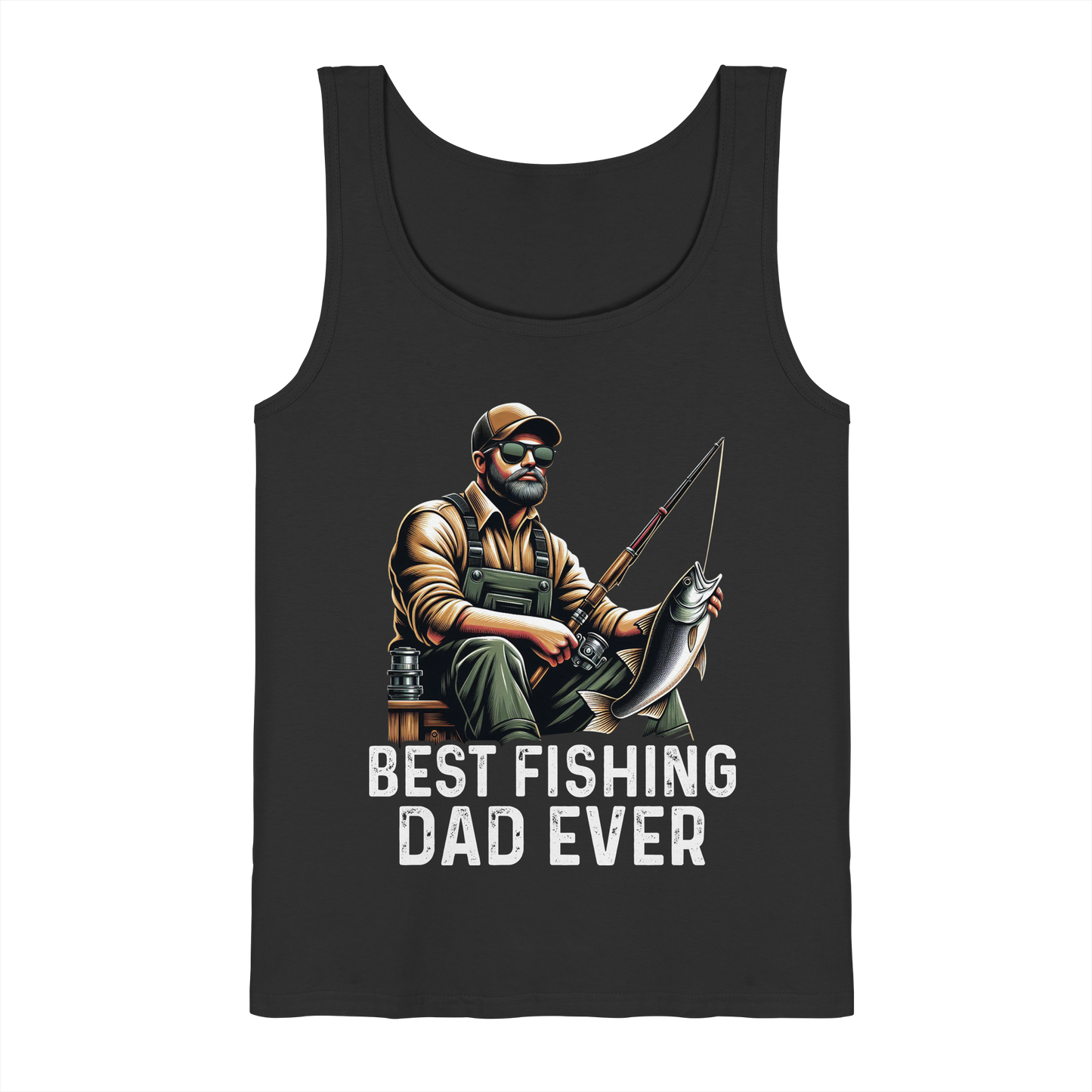 Best Fishing Dad ever - Bester Angel Papa Angler Fischer Angeln Vater Tank-Top