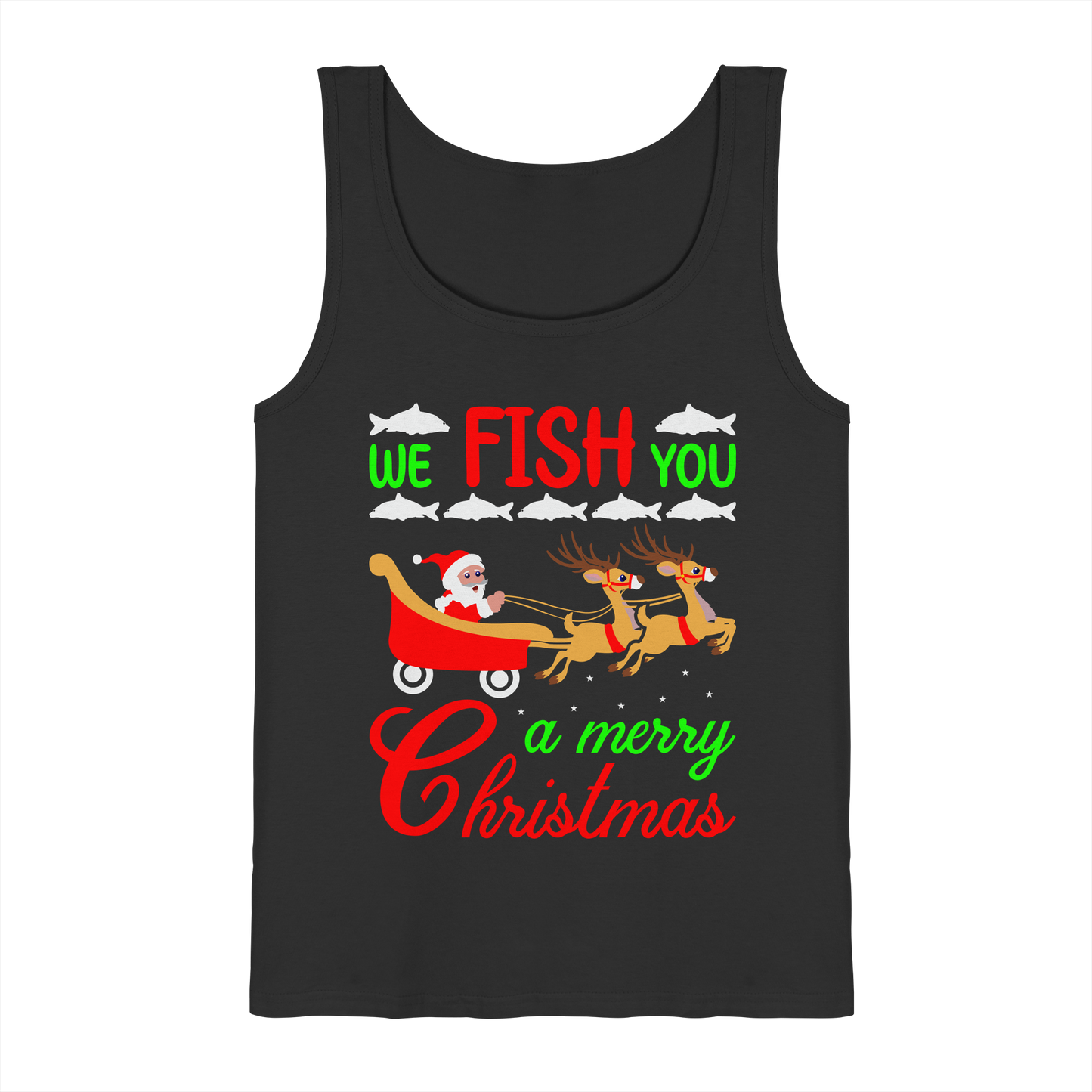 WE FISH YOU A MERRY CHRISTMAS - Fröhliche Weihnachten Angler Angeln Tank-Top