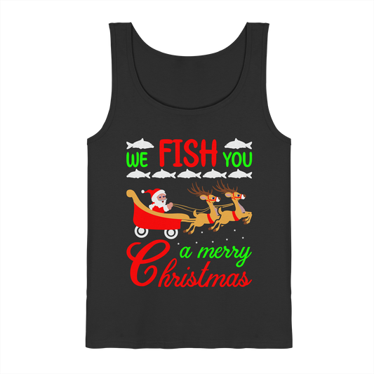 WE FISH YOU A MERRY CHRISTMAS - Fröhliche Weihnachten Angler Angeln Tank-Top