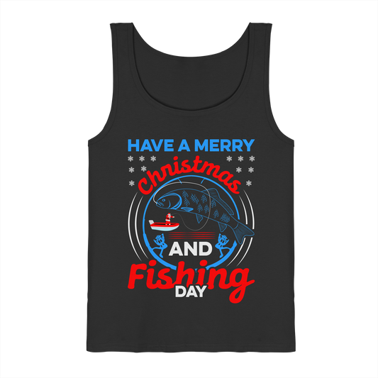 Have a Merry Christmas and a Fishing Day Angler Angeln Ugly Xmas - Tank-Top
