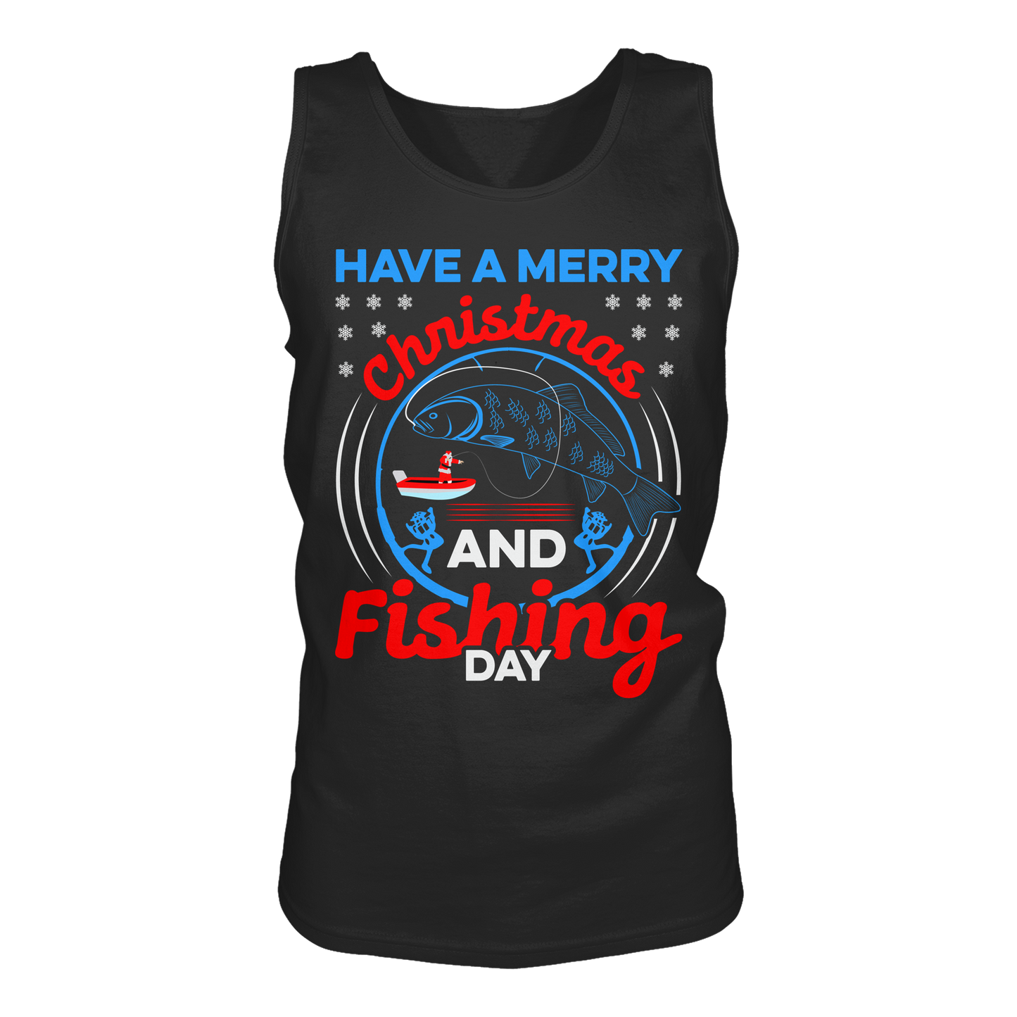 Have a Merry Christmas and a Fishing Day Angler Angeln Ugly Xmas - Tank-Top