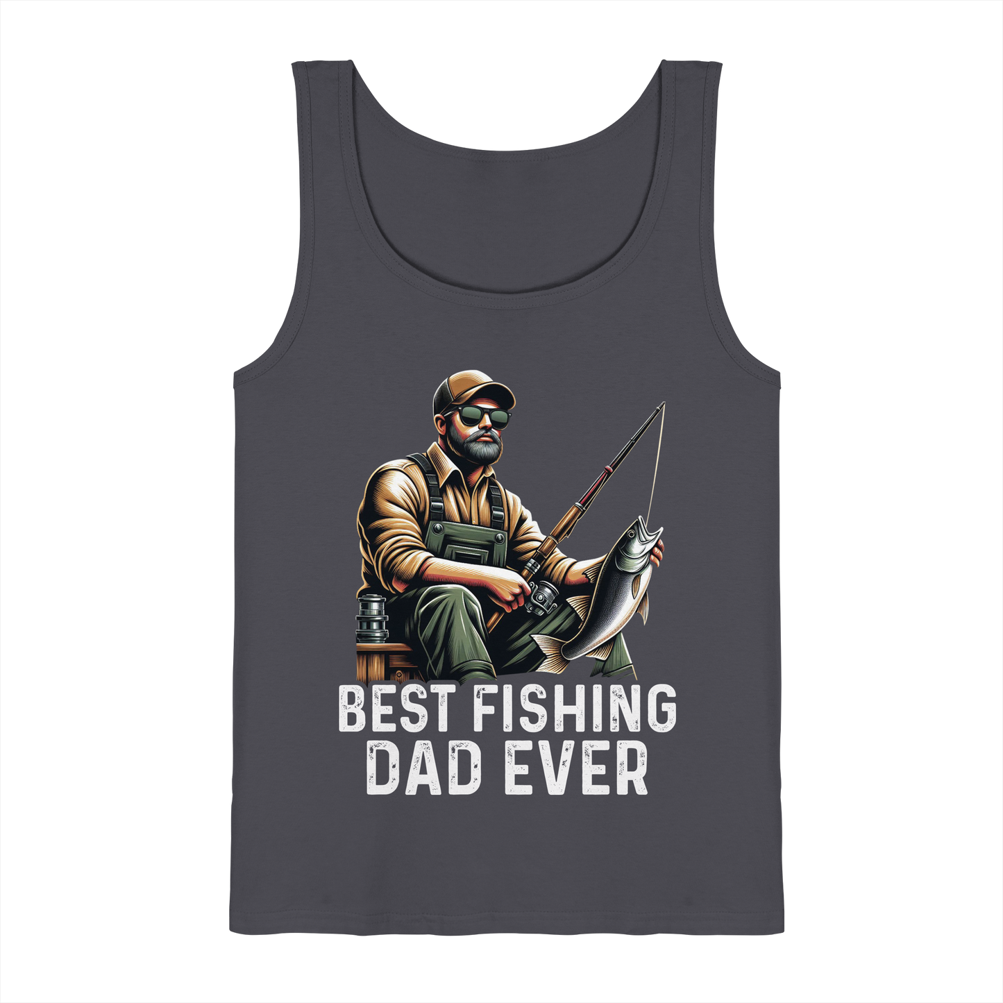 Best Fishing Dad ever - Bester Angel Papa Angler Fischer Angeln Vater Tank-Top