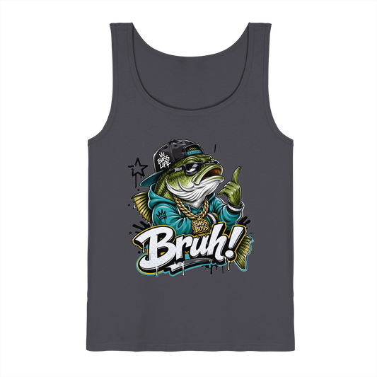 Bruh Bass Boss Life Fishing Hip Hop Barsch Angler Streetwear Tank-Top