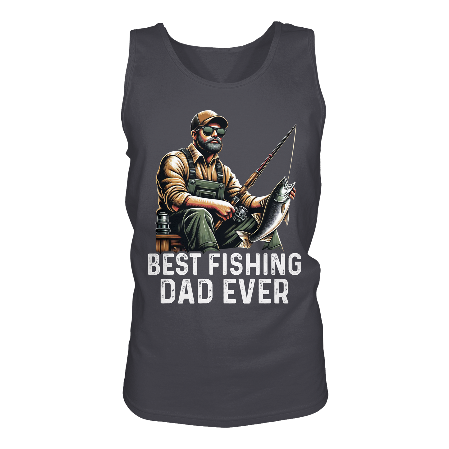 Best Fishing Dad ever - Bester Angel Papa Angler Fischer Angeln Vater Tank-Top