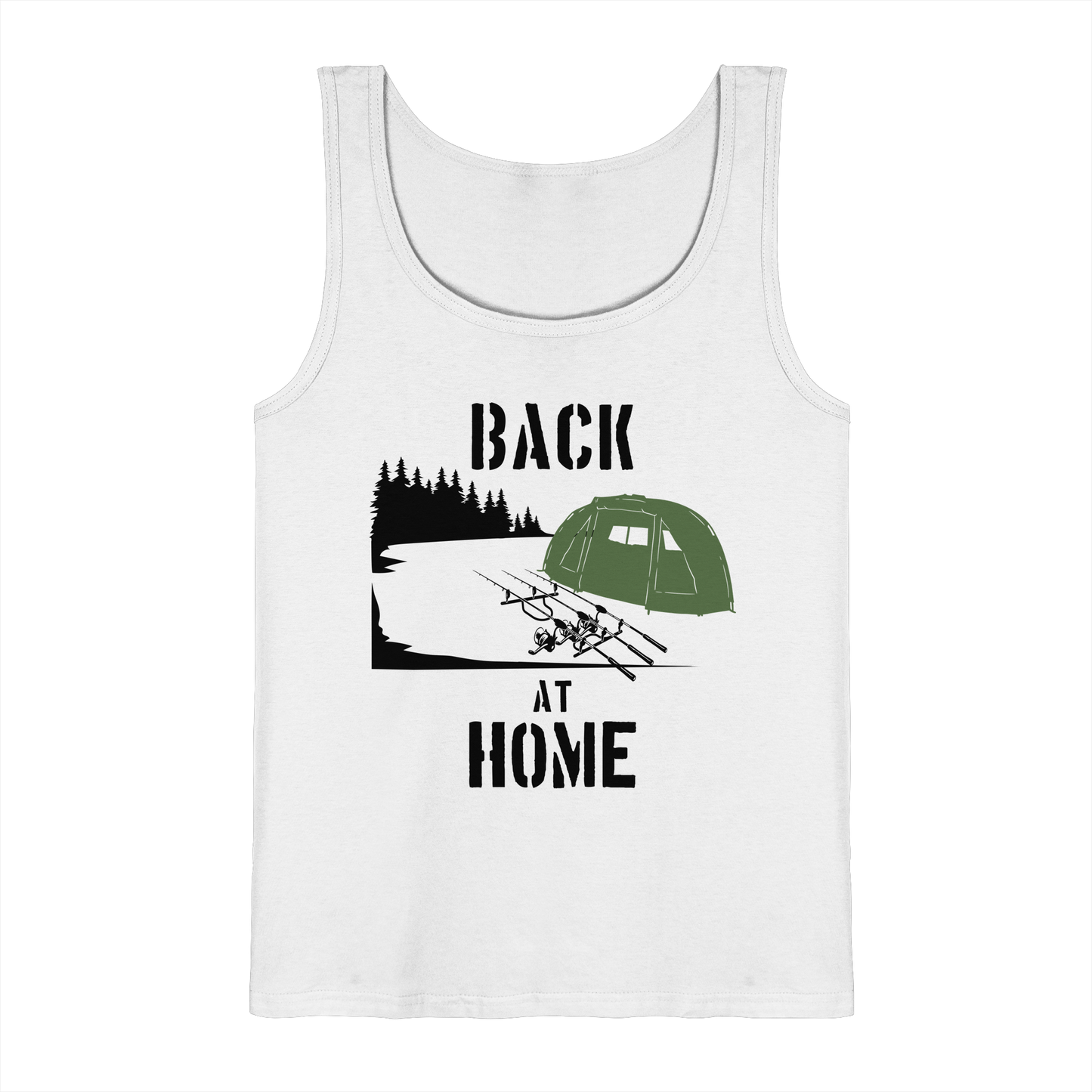 Back at Home Angler Karpfenangeln Karpfen Hotspot Angelplatz Angeln Tank-Top