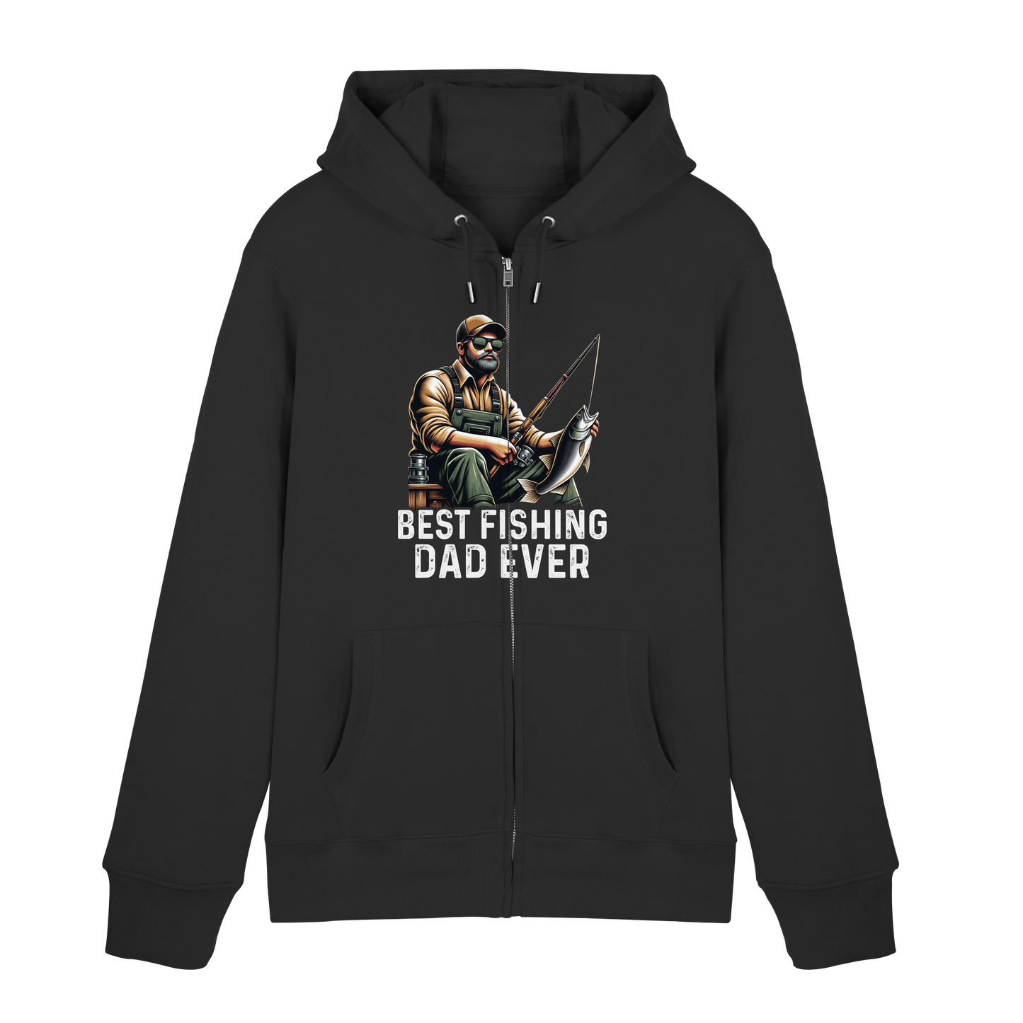 Best Fishing Dad ever - Bester Angel Papa Angler Fischer Angeln Vater Zipper
